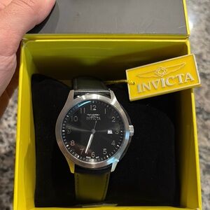 Invicta Celestial Black Leather Men's Watch - 43mm, NWT